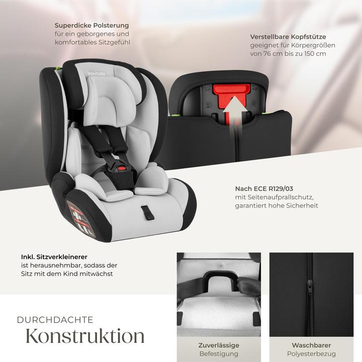 Produktbild tectake Autositz Sophie mit Seitenaufprallschutz (Kindersitz, ECE R129/i-Size Norm)
