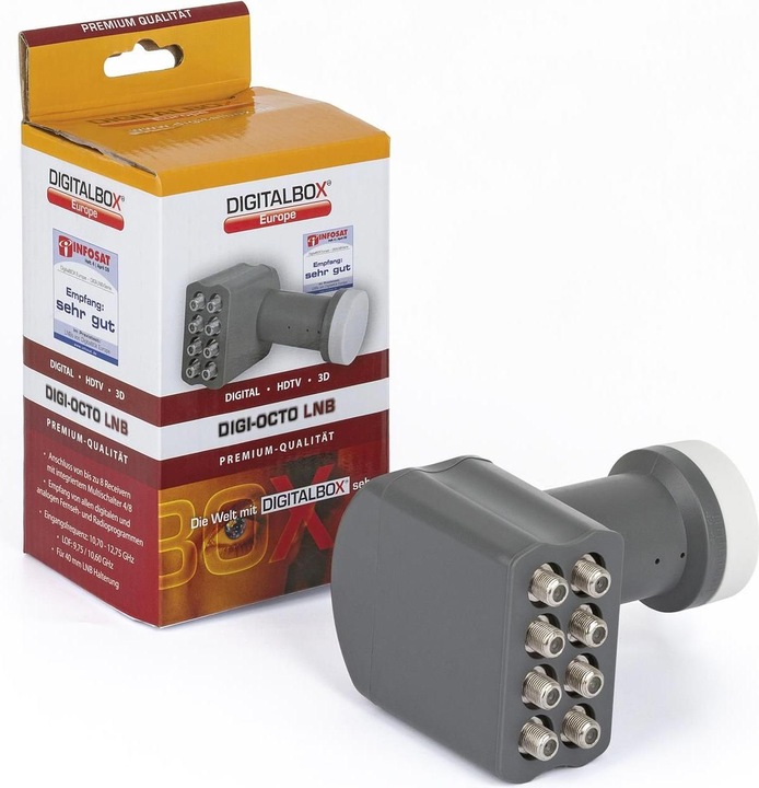 Image du produit Digitalbox DIGI-OCTO LNB pour connecter 8 récepteurs satellite (0,4dB, Full-HD, HDTV, SDTV, 3D,4K/UHD)