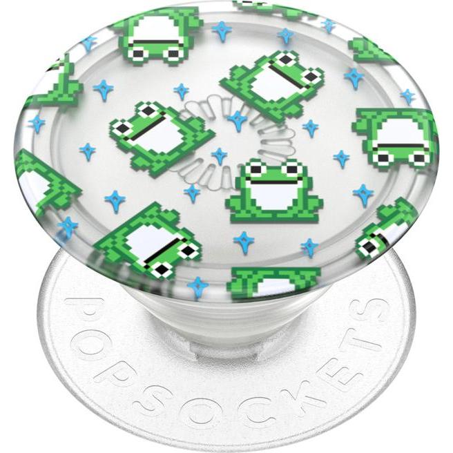 PopSockets PopGrip Premium Plant 8 Bit Frogs, Smartphone Halterung, Grün