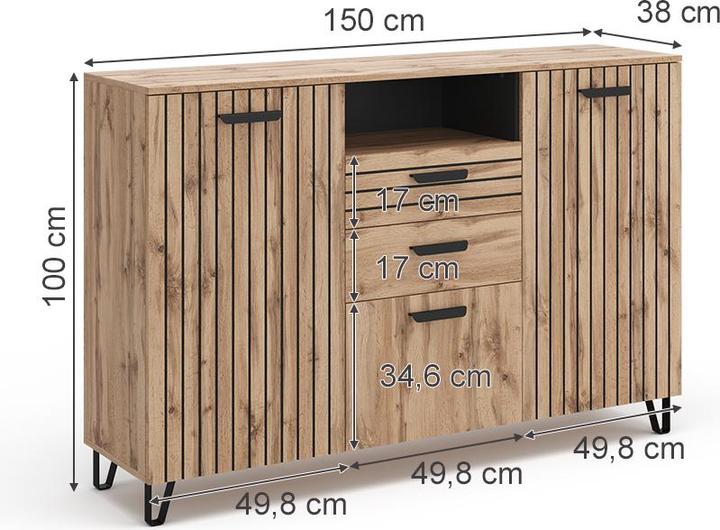 Produktbild Vicco Amber (150 x 38 x 100 cm)