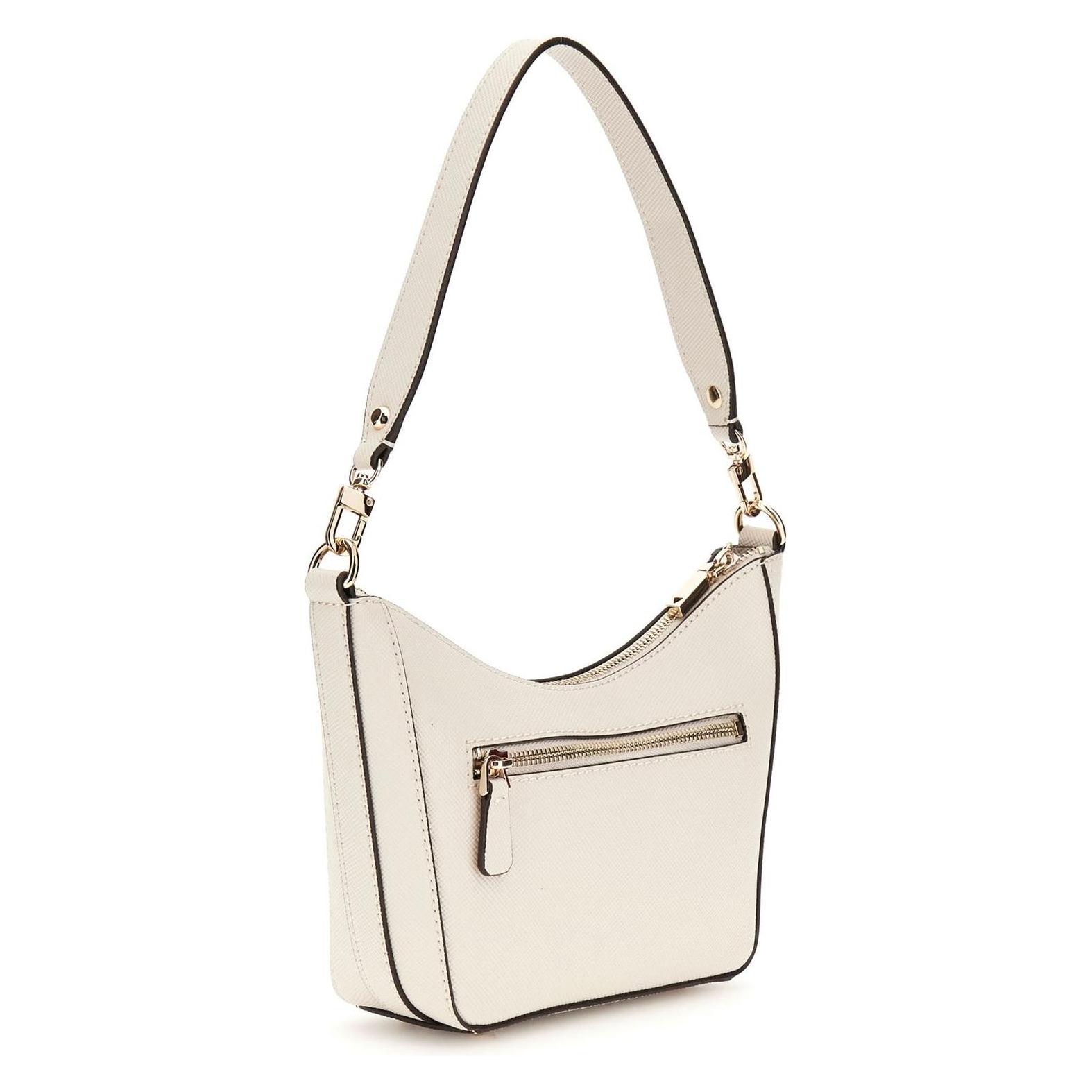 Guess, Damen, Handtasche, Eco Gloriana Top Zip Shoulder Bag, Beige