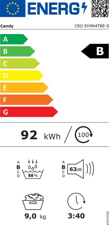 Label énergétique Candy () (9 kg)
