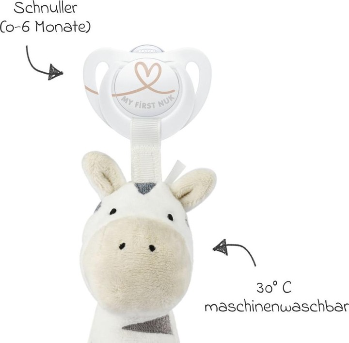 Productafbeelding NUK Fopspeen knuffel Littl.F.Z (1 x, tot 6 M.)