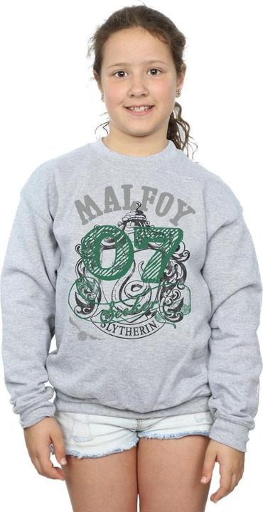 Actual product image Girls Draco Malfoy Seeker Slytherin Sweatshirt (140, 146)