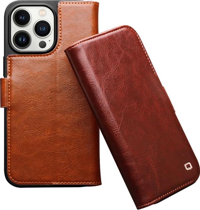 Immagine prodotto QiAlino Custodia flip con chiusura magnetica Marrone chiaro (Apple iPhone 14 Pro Max)