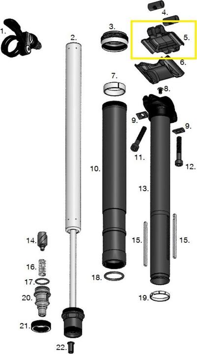 Crankbrothers Highline Lower Cradle Sattelklemme, oben