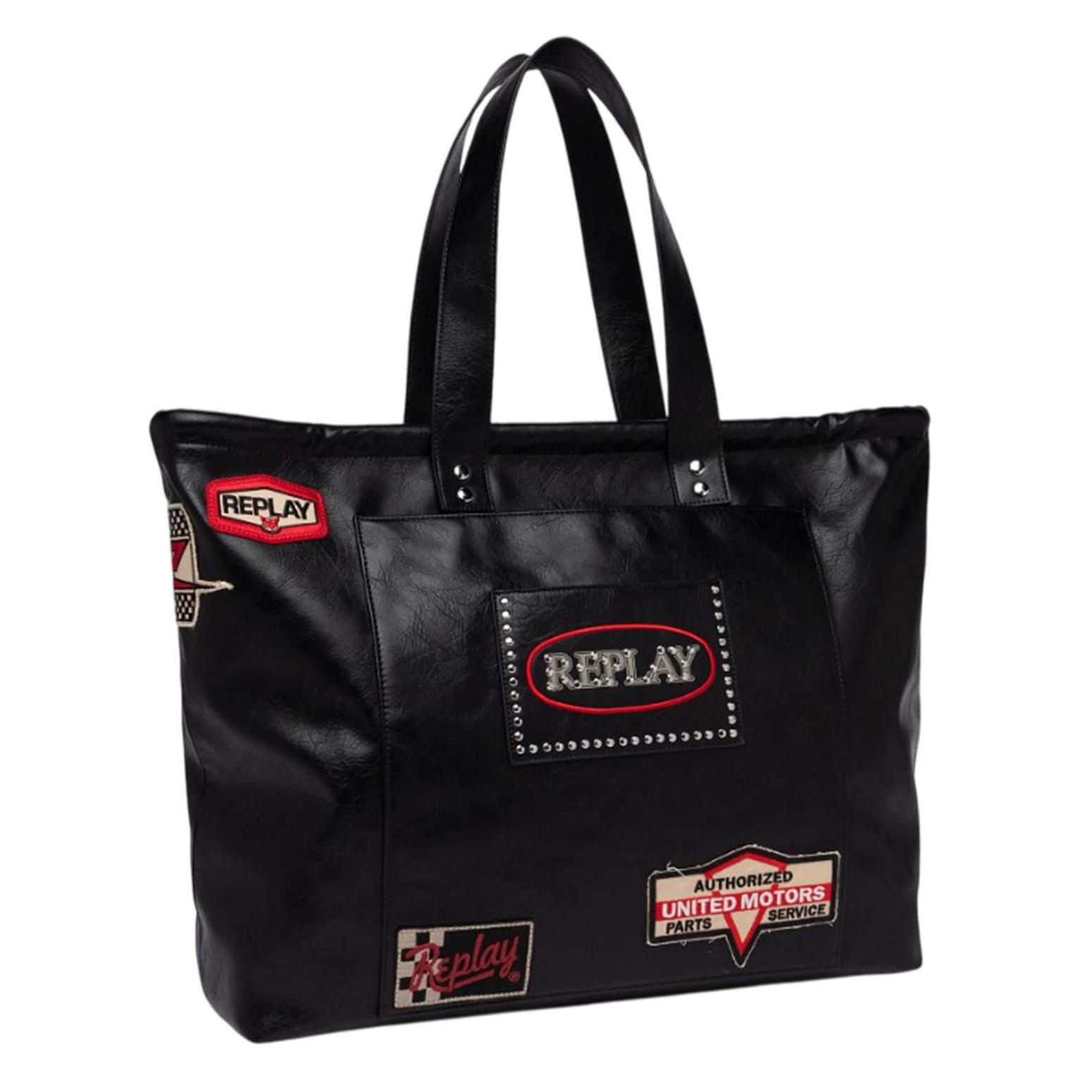 Replay, Damen, Tasche, Shopper, Schwarz