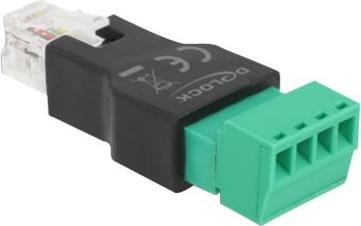 Actual product image Delock Adapter RJ11/14 Stecker zu Terminalblock 4 Pin 2-teilig (4-pin, RJ11 (1x))