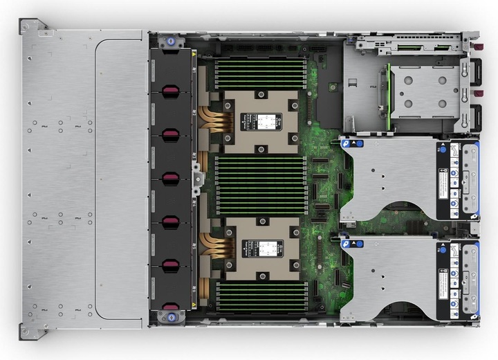 Image du produit HPE E ProLiant DL385 Gen11 16 Core, RDIMM 2R 4800 MT/s, 8xSFF, SATA SS (Amd Epyc 9124, 64 Go, Serveur en rack)