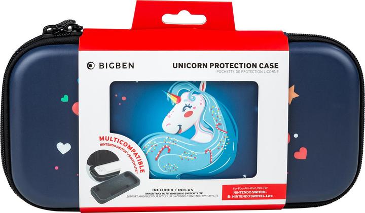Actual product image Bigben Travel Case Unicorn 3D Design (Switch)