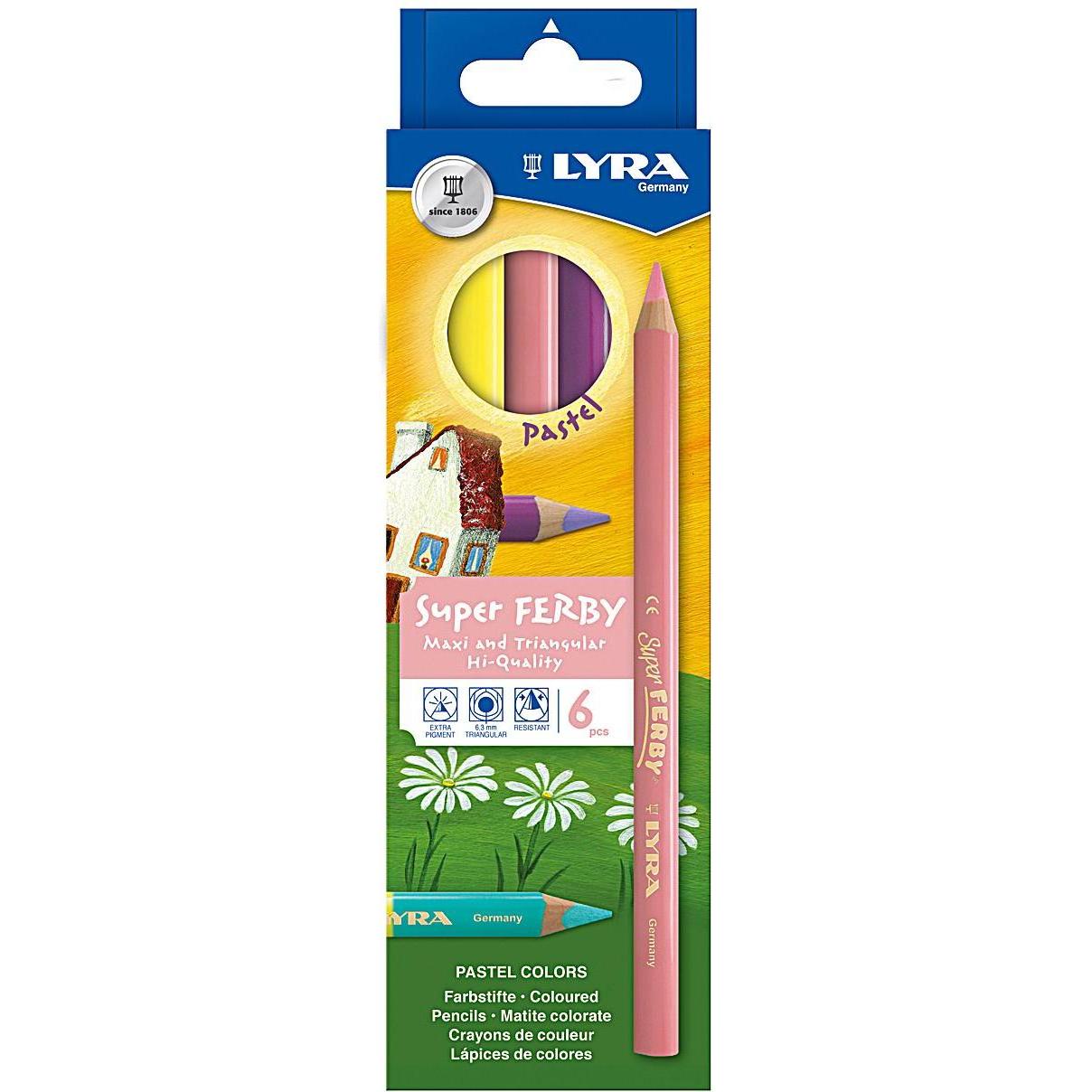 Lyra, Malstifte, Super Ferby Cardboard Box K06 Pastel (Mehrfarbig, 6 x)