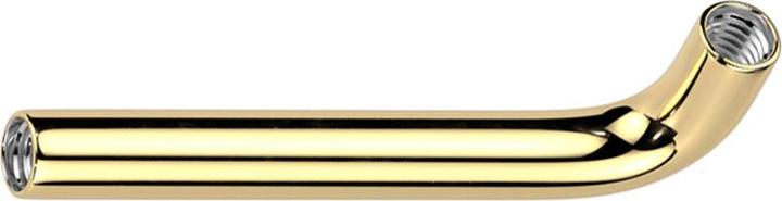 Actual product image Star Piercing Barbell bar L curved gold-plated with 1.2 mm internal thread (Titanium, without brass)