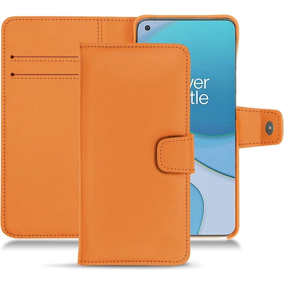 Noreve Lederschutzhülle Wallet (OnePlus 8T), Smartphone Hülle, Orange