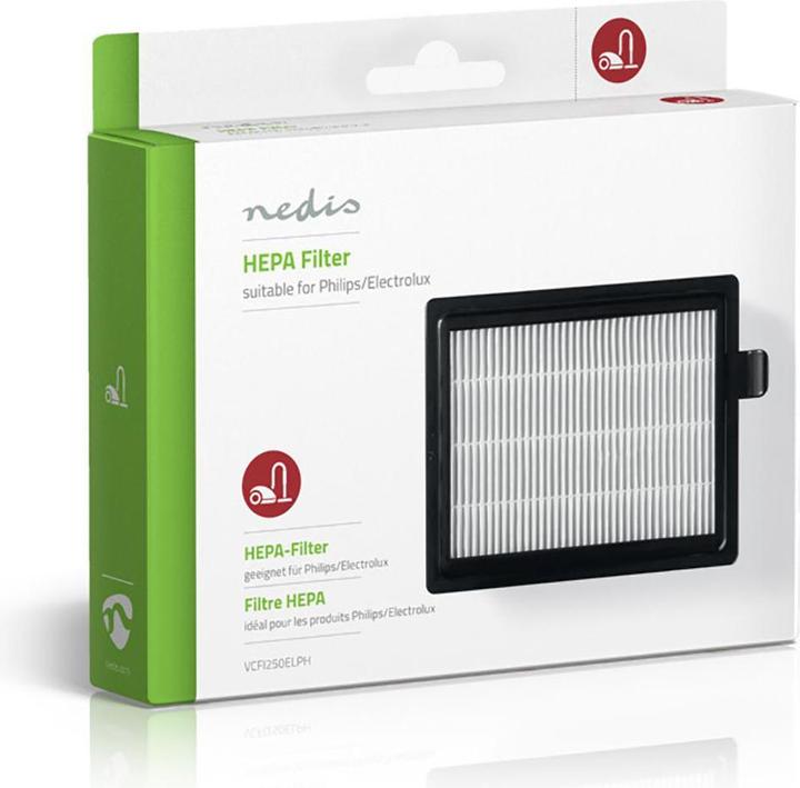 Actual product image Nedis Replacement HEPA Filter Replacement for: Electrolux/Philips Black/White