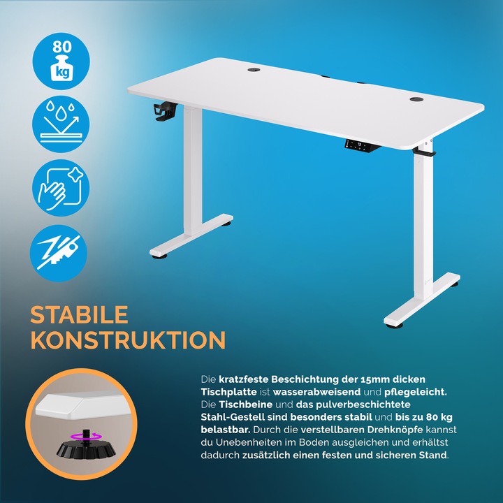 Produktbild Casaria Schreibtisch (140 x 60 x 118 cm)