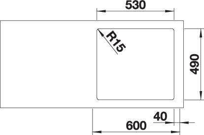 Produktbild Blanco Etagon 500-IF/A (Aufsatzspülbecken, 50 cm, 54 cm)