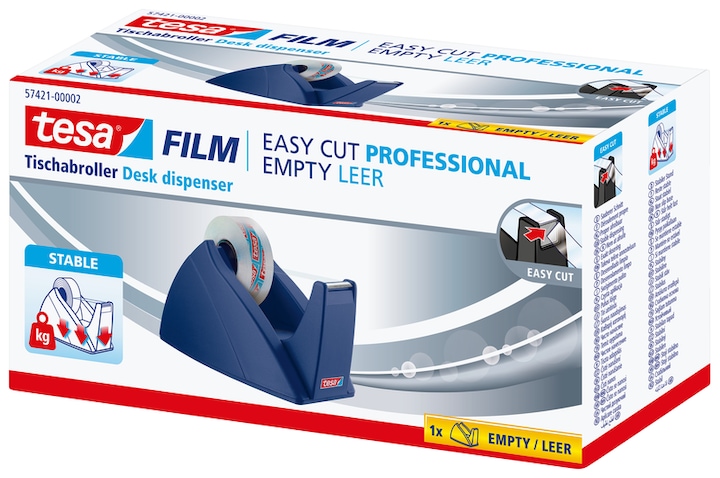 Produktbild tesa tesafilm EASY CUT Tischabroller - Klebeband-Spender für Rollen bis 33 m x 19 mm