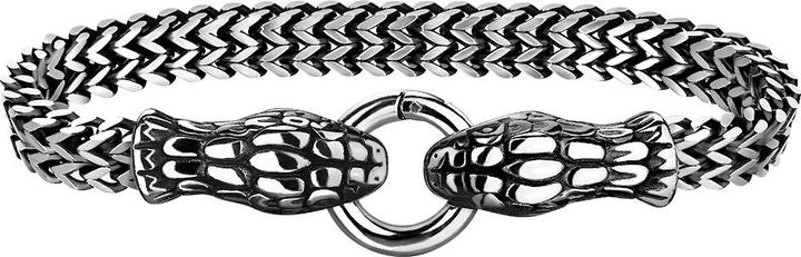 Image du produit Star Piercing Weizenkette silber zweireihig mit Schlangenkopfenden (22 cm, Acier chirurgical 316L, sans laiton)