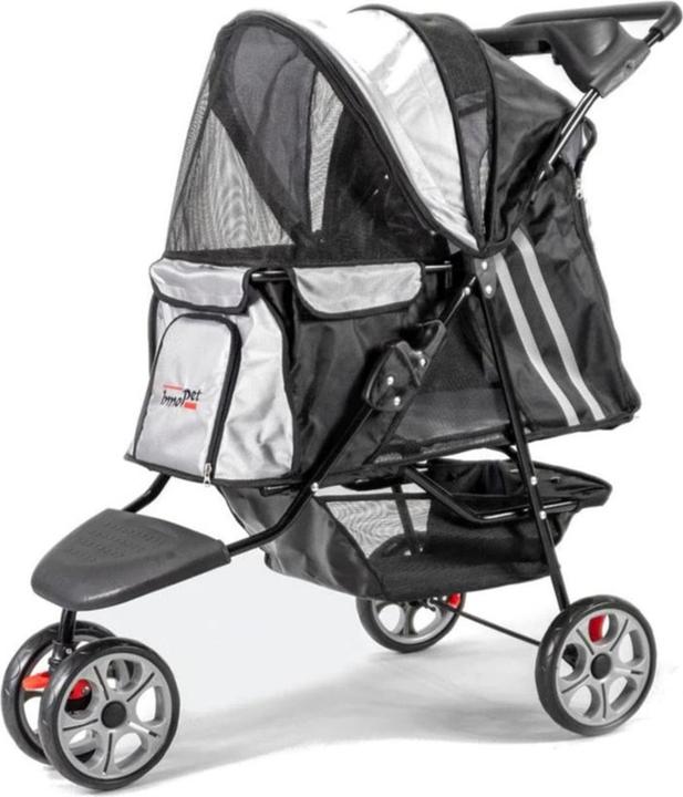 Produktbild InnoPet Buggy All Terrain, Schwarz / Silber (Hund, Katze, Faltbar)
