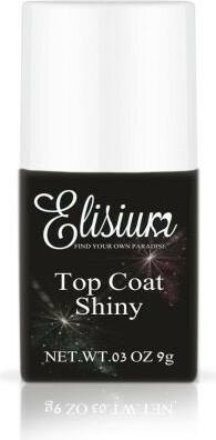 Actual product image Elisium Top Coat Shiny Top For Hybrid Lacquers Adding 9G Gloss (9G Gloss, Top coat)