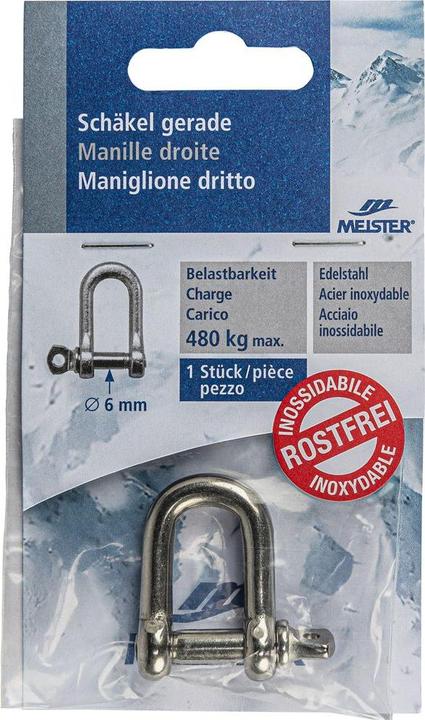 Produktbild Meister Schäkel gerade INOX 6mm