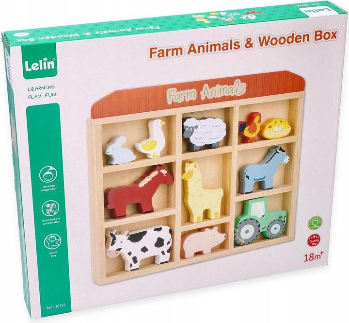 Produktbild Spielba Tier-Set und Traktor in Holzbox