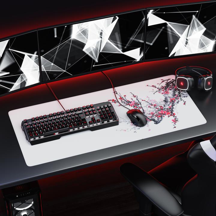 Actual product image Titanwolf Gaming Mouse Pad, 900 x 400mm XXL Speed Gaming Mouse Mat, Mousepad Extra Large Surface, Ink Sakura 2 (XXL)