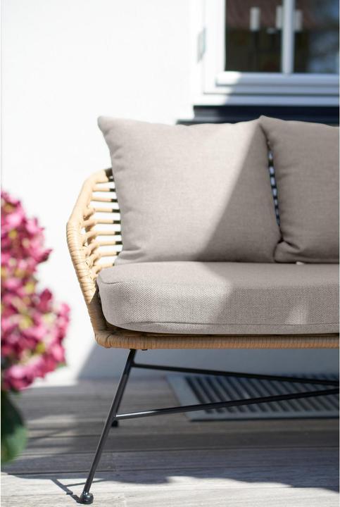 Actual product image Schou Kaja lounge sofa, 2 seats, black/nature