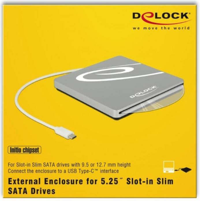 Immagine prodotto Delock Gehäuse für 5.25″ Slot-in Slim SATA Laufwerke (5.25")