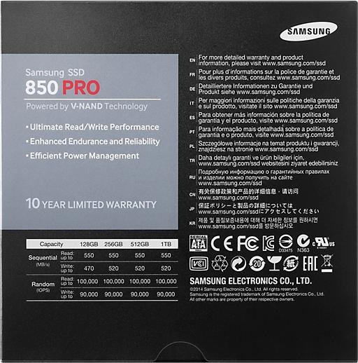 Actual product image Samsung 850 Pro (1024 GB, 2.5")
