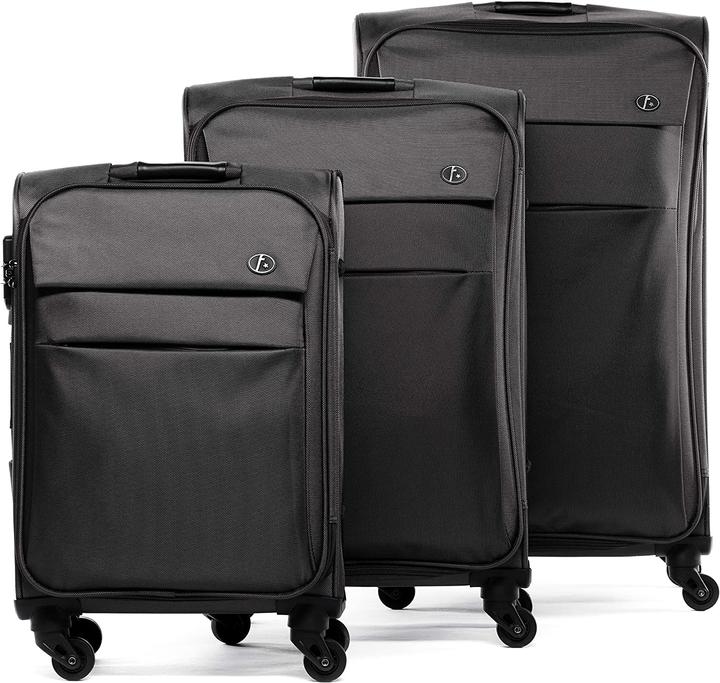 Image du produit Fergé Set de valises 3 pièces, noir (100 l)