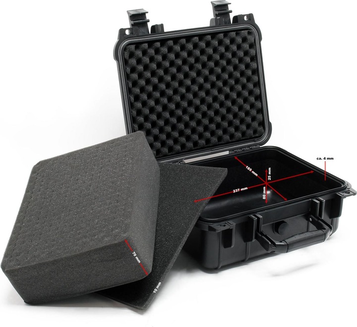 Actual product image Wiltec Protective equipment case Camera Hard Case Box S 27x24.6x12.4cm