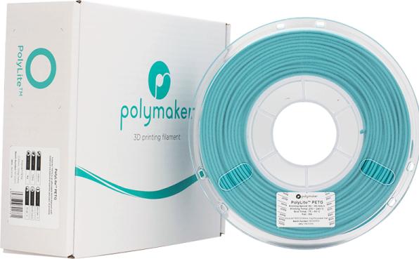 Actual product image Polymaker PolyLite PETG - Teal - 2.85mm (PETG, 2.85 mm, 1000 g, Turquoise)