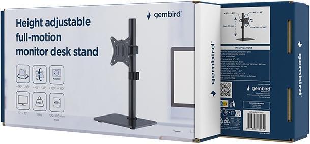 Produktbild Gembird Stojak Na Monitor Z Regulacją Wysokości 17 -32 Do 9kg (Boden, 32.01", 9 kg)