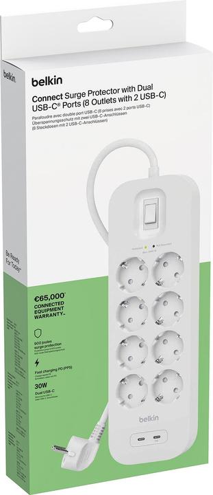 Actual product image Belkin Surgemaster surge protection (8x, CEE 7/3, 2 m)