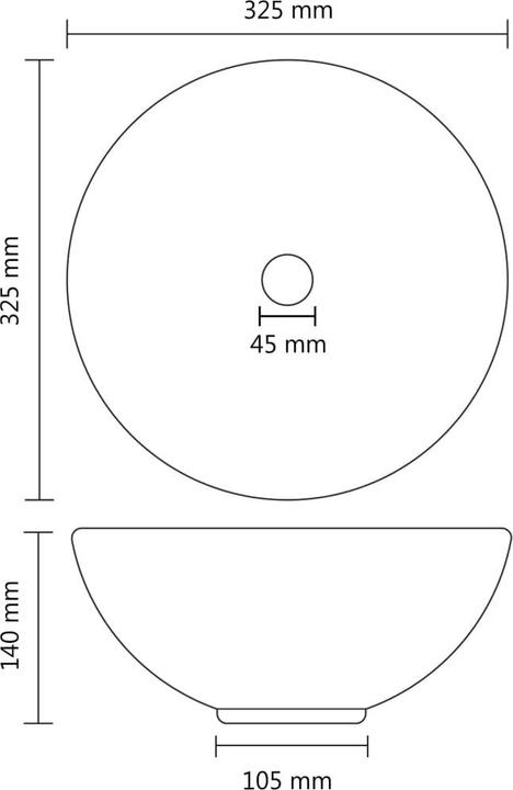 Produktbild vidaXL Luxus Waschbecken (325 mm, 325 mm)