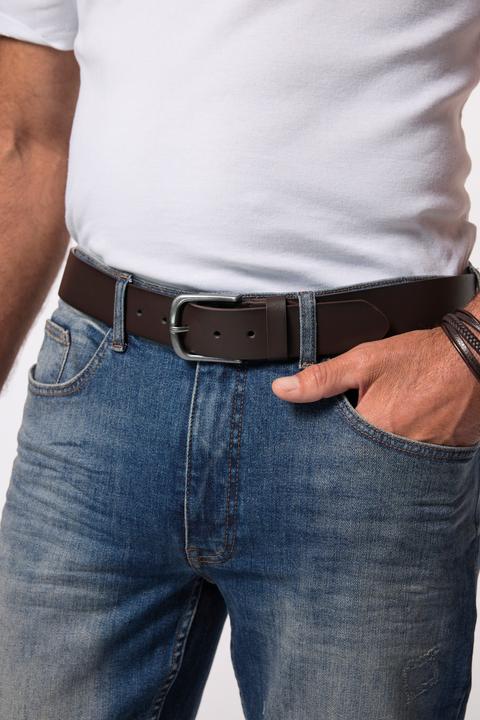 Actual product image JP1880 Belt, Leather Look, Metal Buckle, 4cm Wide, up to Size 170cm (115)