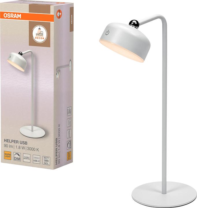 Produktbild Osram HOMELIGHTING DECOR HELPER GADGET 830 USB White 4058075849266 Wandleuchte (140 lm)
