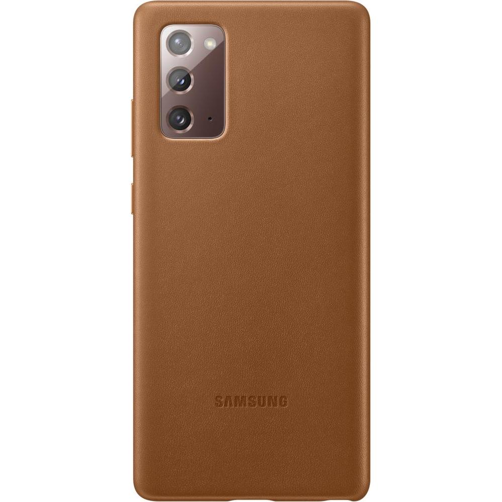 Samsung Leather Cover (Samsung Galaxy Note 20), Smartphone Hülle, Braun