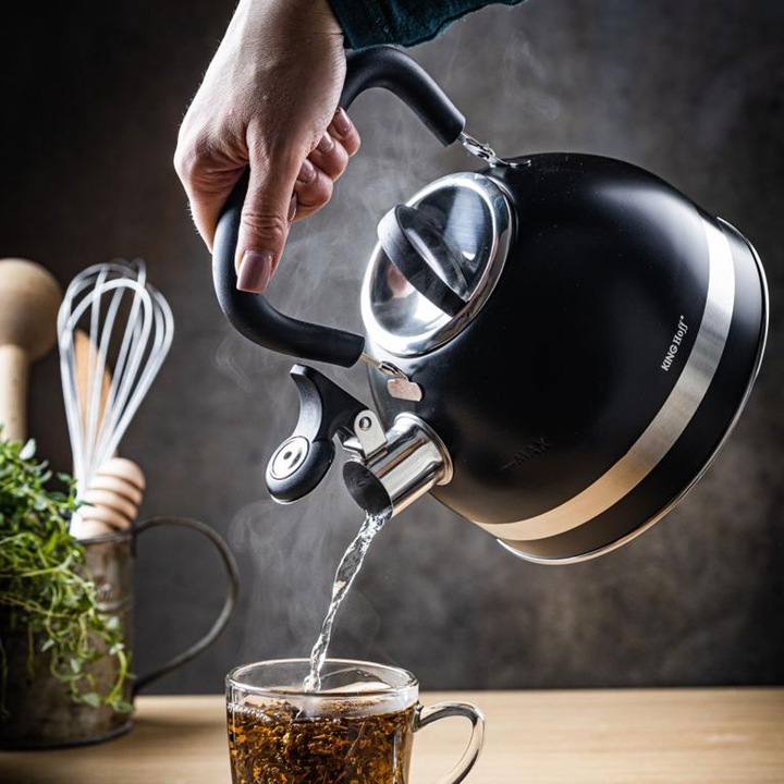Actual product image Kinghoff Wasserkessel, matt-schwarz, 1,8 l (1.80 l)