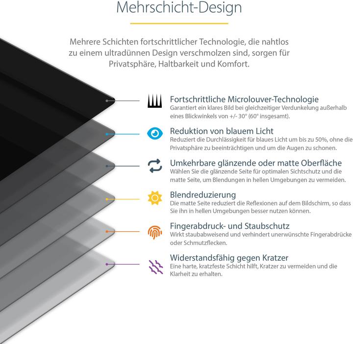 Actual product image StarTech 28" Privacy Filter (28", 16:9)