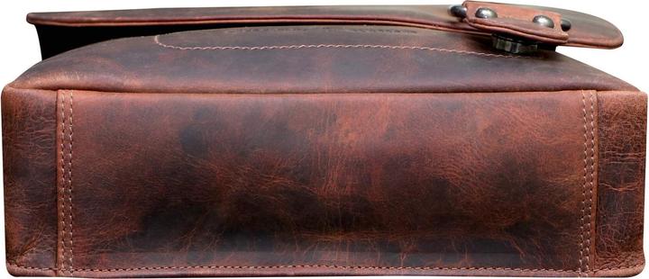 Actual product image Greenwood Herrentasche Echtleder 12 Zoll Hetwig Vintage Look Sandel No.24