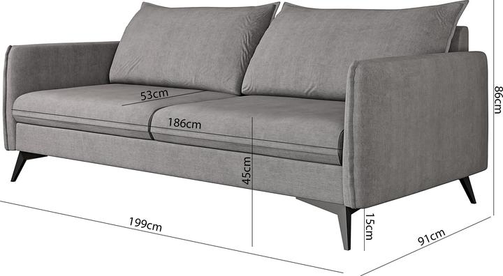 Actual product image Ropez Juli Bis (3-seater, Upholstery set, 2 person sofa, 1-seater)