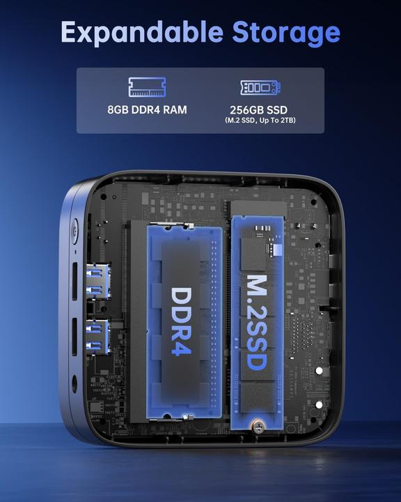 Actual product image NiPoGi Mini PC Essenx E1 mit Dual Display 4K UHD (8 GB, Intel N150)