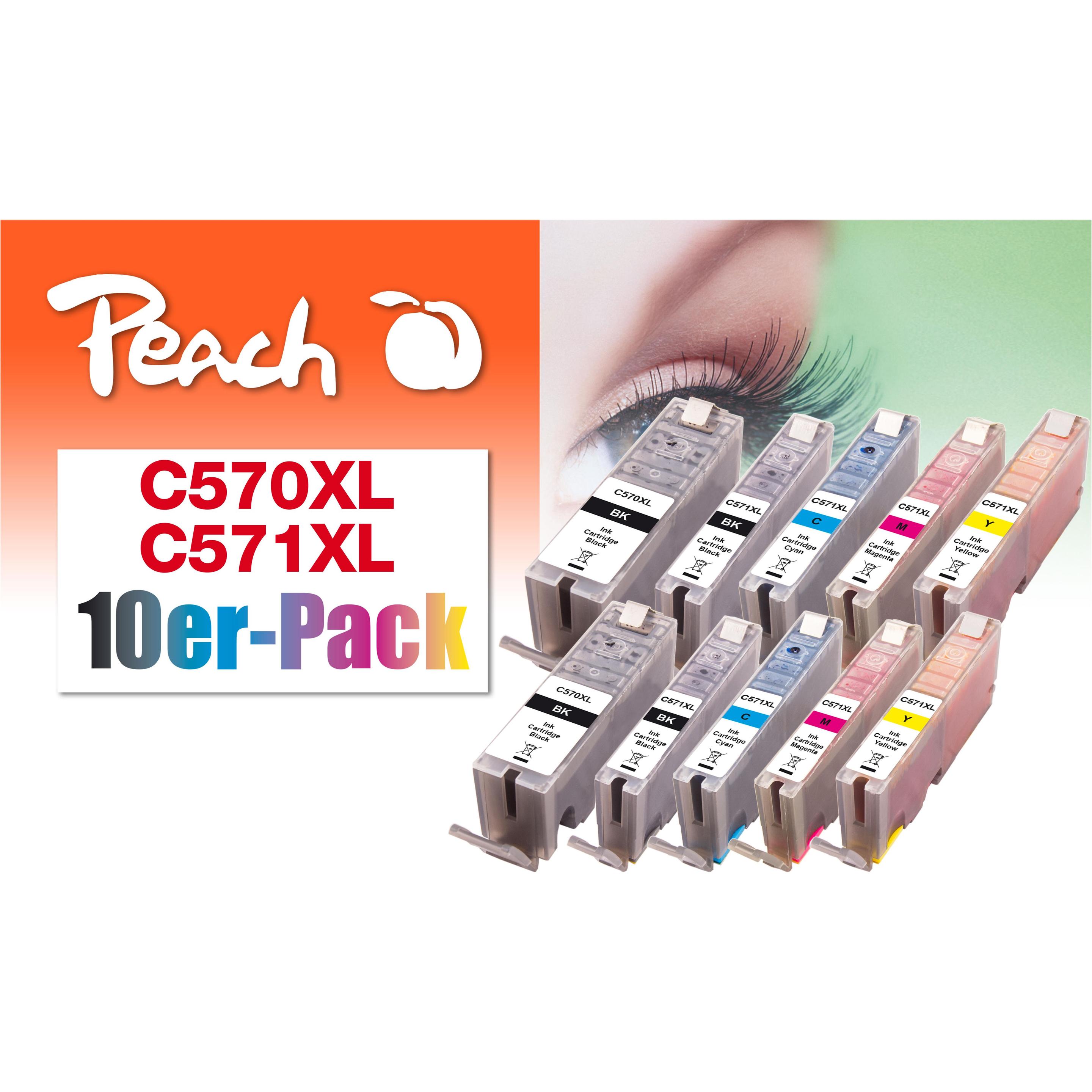 Peach, Druckerpatrone, Pgi-570xl, Cli-571xl (M, C, Y, BK)