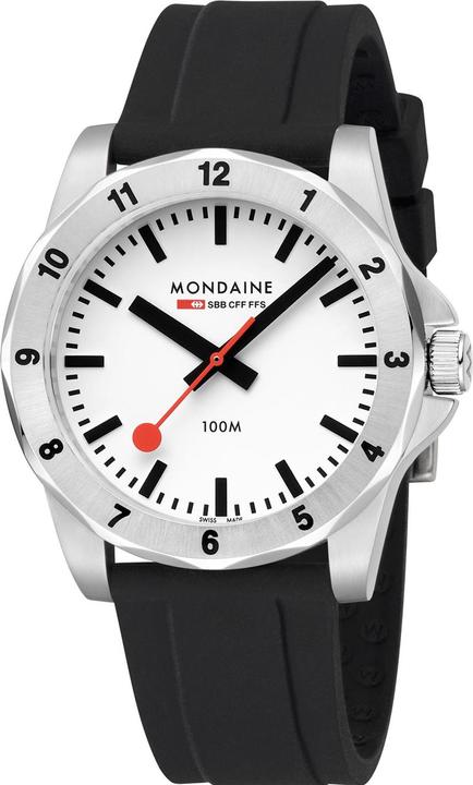 Immagine prodotto Mondaine MSN.4211B.RB Numeri (Fatto in Svizzera, Orologio da polso analogico, 42 mm)