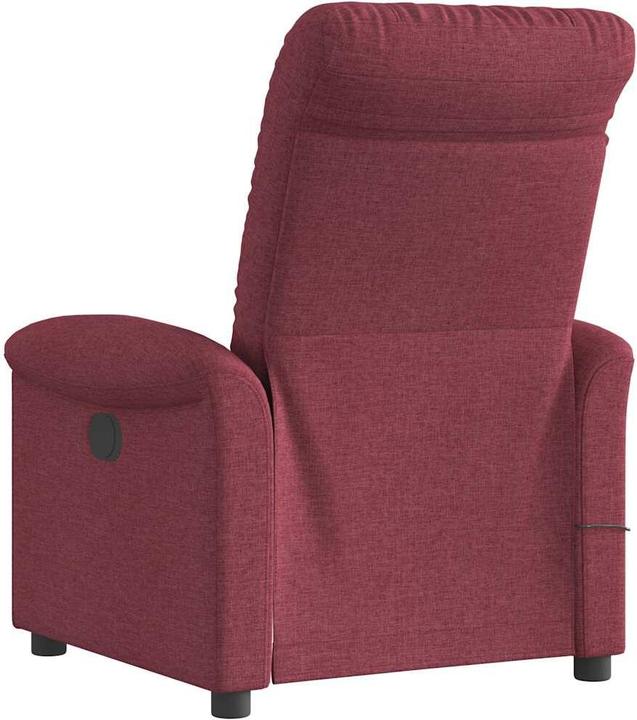 Actual product image vidaXL Massage chair electric wine red fabric