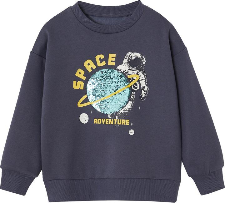 Immagine prodotto Vertbaudet Jungen Sweatshirt mit Wendepailletten, Recycling-Polyester (92)