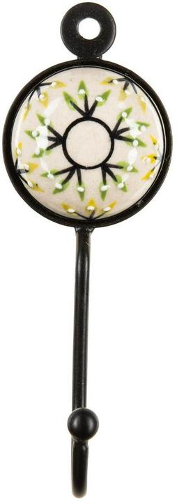 Actual product image Tranquillo Wall Hook Hand Painted Beige/Black