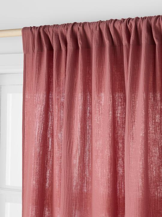 Immagine prodotto Vertbaudet Kinderzimmer Vorhang aus Musselin, Tunnelzug (140 x 180 cm)